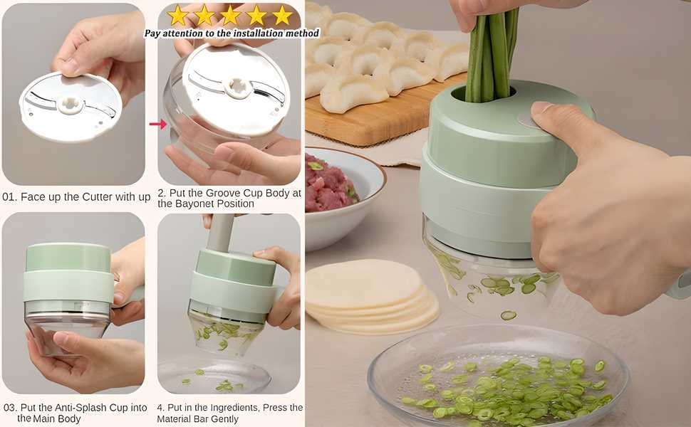 4-in-1 Electric Vegetable Chopper