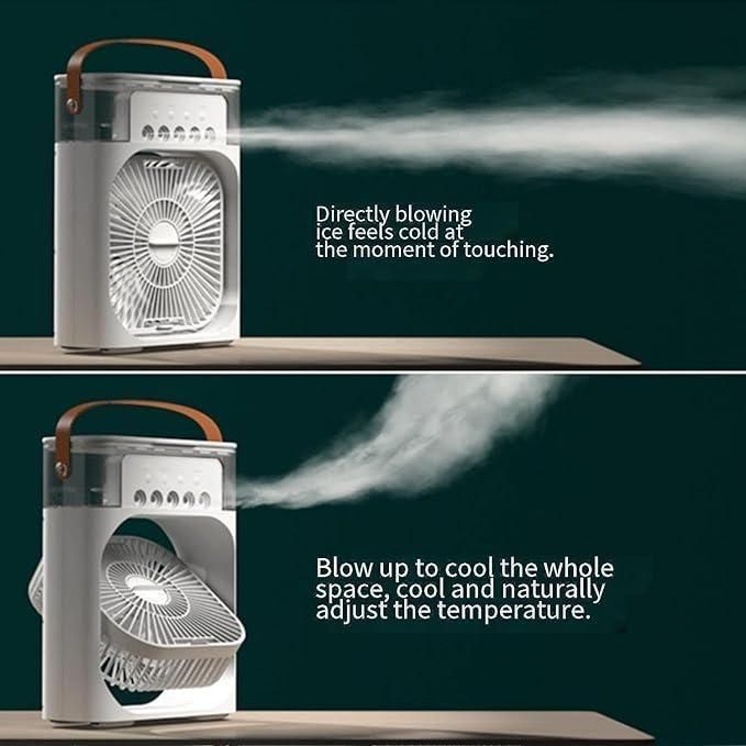 Portable Mini Air Cooler With Adjustable Air Flow, Humidifier, Mist Control, LED Light & Sleep Timer (Copy)