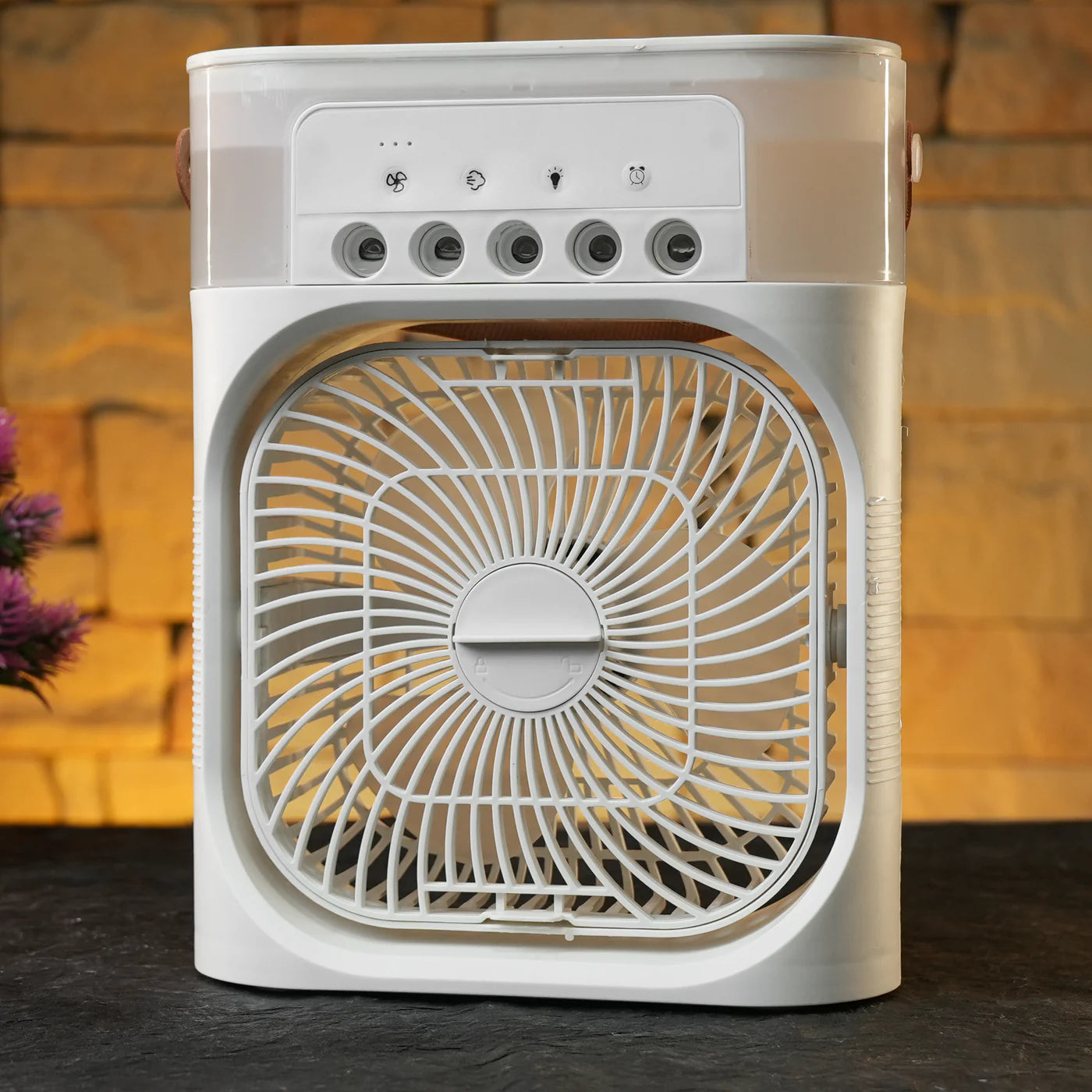 Portable Mini Air Cooler With Adjustable Air Flow, Humidifier, Mist Control, LED Light & Sleep Timer
