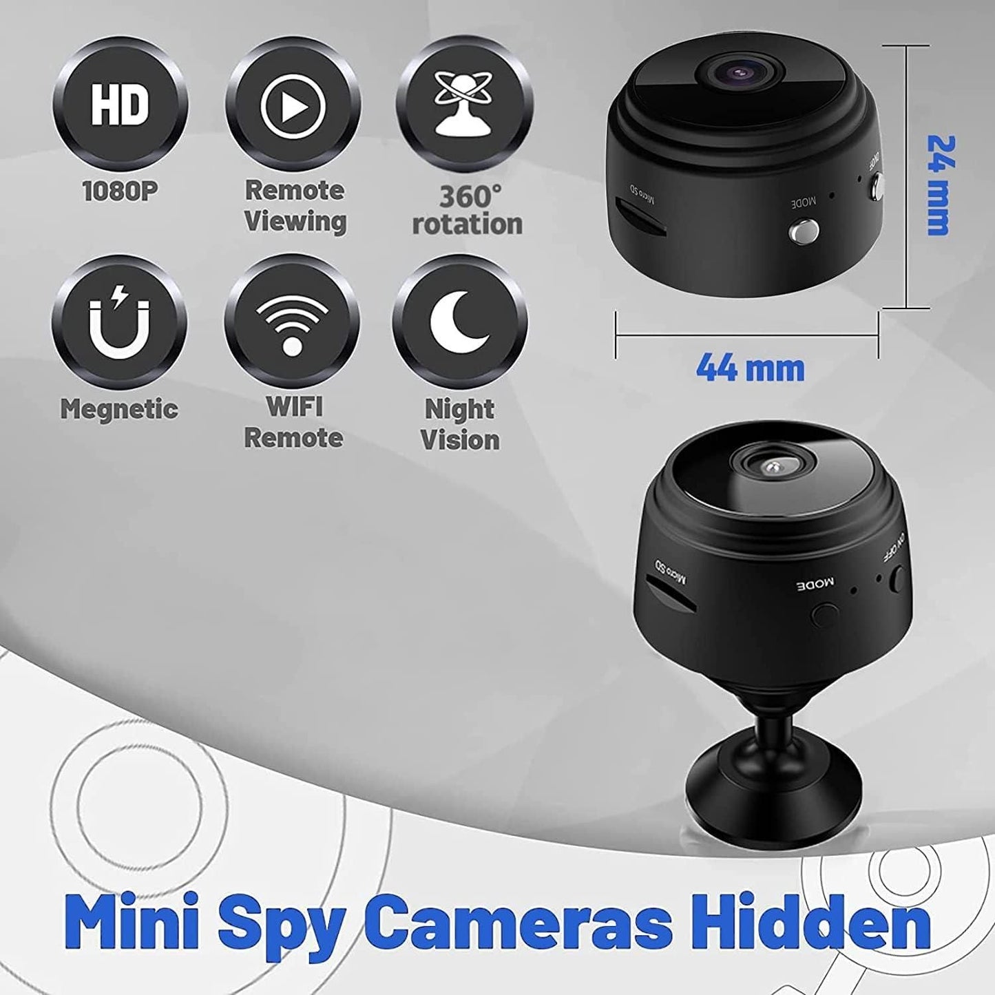 Mini Wireless WiFi Home Security Camera with Indoor Video Recorder