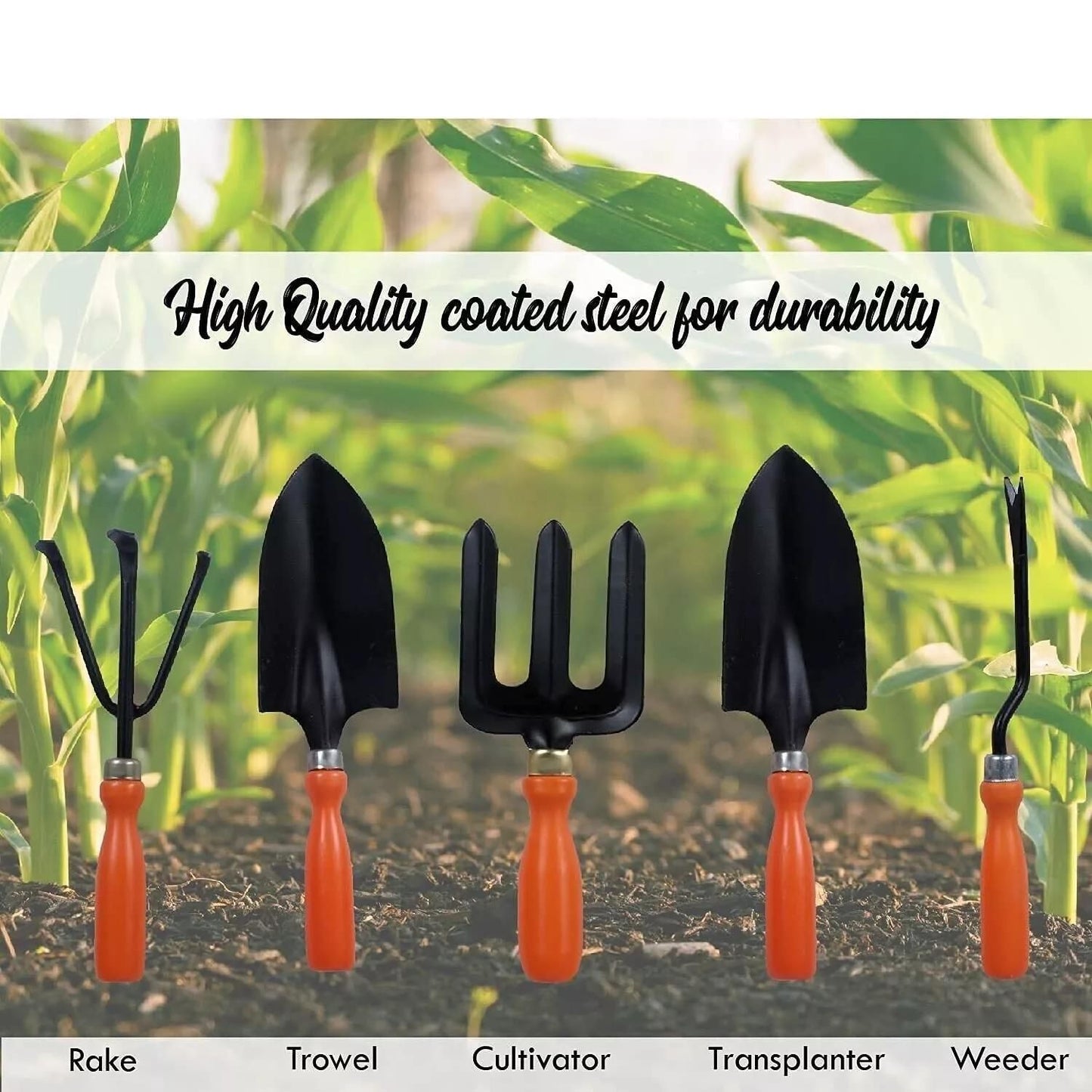 Wooden Gardening Tools Set (Set of 5)