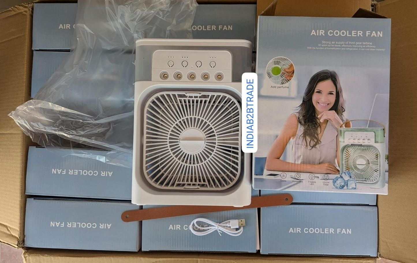 Portable Mini Air Cooler With Adjustable Air Flow, Humidifier, Mist Control, LED Light & Sleep Timer (Copy)