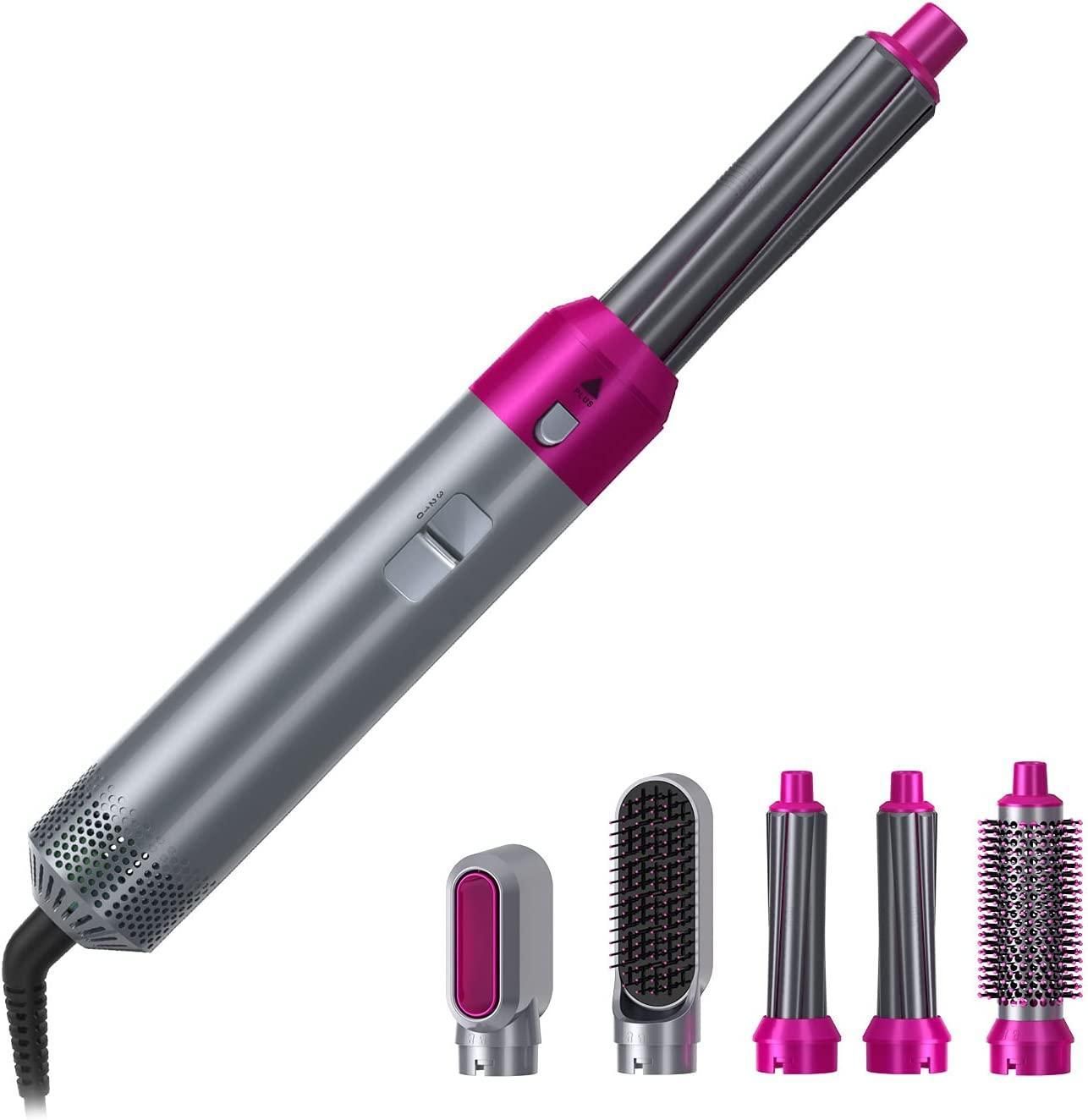 Muti-Functional 5 IN 1 Hair Styling Tool | Detachable Hot Air Brush Hair Dryer with Comb