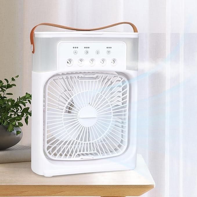 Portable Mini Air Cooler With Adjustable Air Flow, Humidifier, Mist Control, LED Light & Sleep Timer (Copy)