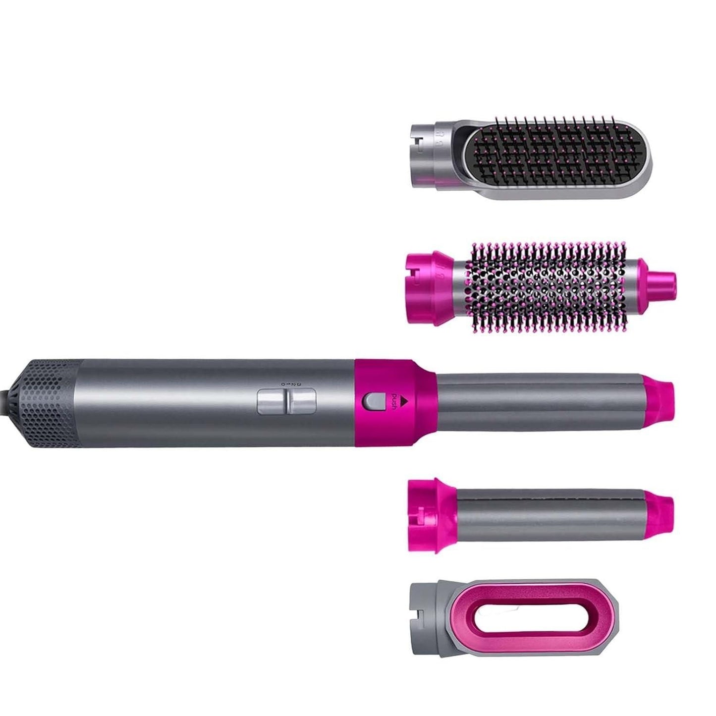 Muti-Functional 5 IN 1 Hair Styling Tool | Detachable Hot Air Brush Hair Dryer with Comb