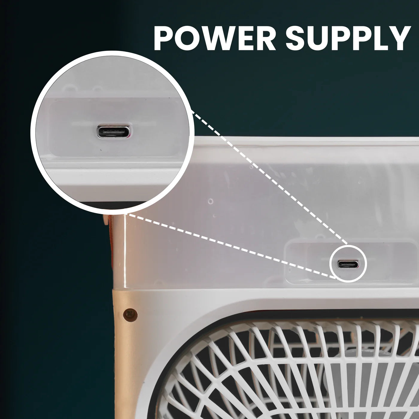 Portable Mini Air Cooler With Adjustable Air Flow, Humidifier, Mist Control, LED Light & Sleep Timer