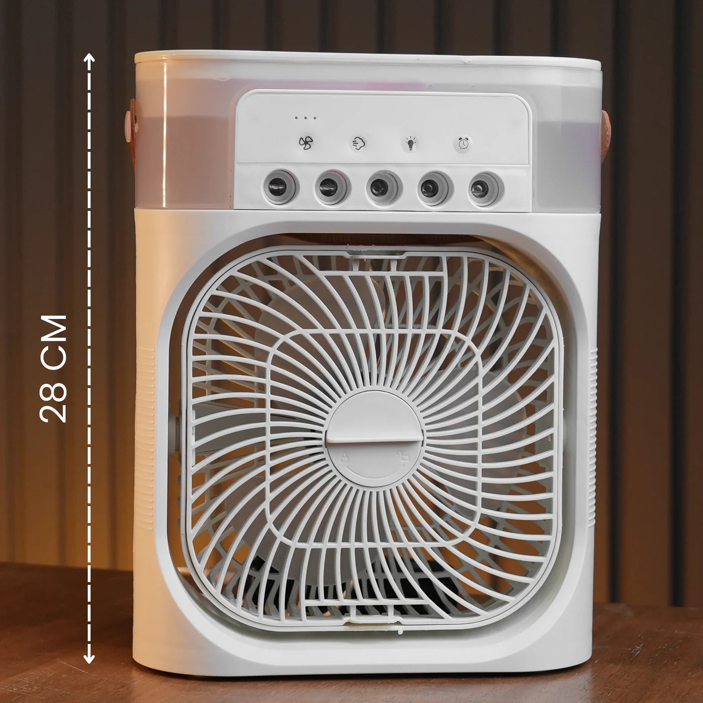 Portable Mini Air Cooler With Adjustable Air Flow, Humidifier, Mist Control, LED Light & Sleep Timer
