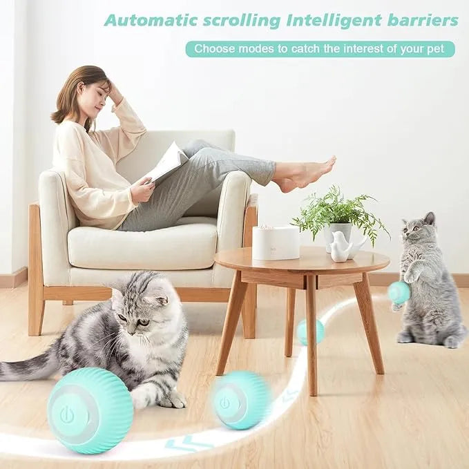 Interactive Automatic Rolling Cat Toy-Toys For Pets | Interactive Toys for Cats