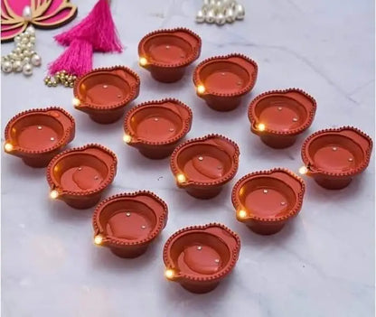 LED Light Water Sensor Diyas for Home Decor, Ambient Lights, (Pack of 6/12/18/24/36)