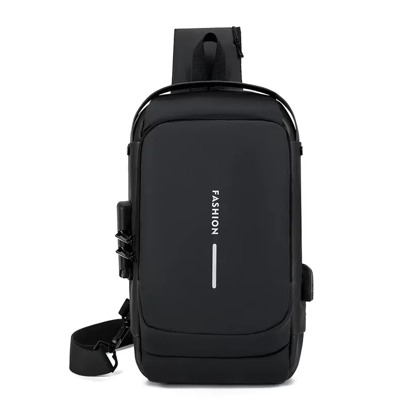 Anti Theft Cross Body Sling Bag with USB Charging Port & Waterproof Design