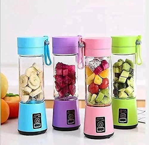 Small Portable Rechargeable with USB 6 Blade Electric Juicer n Smoothie Maker Mixture Blender Shaker for Fruits n Vegetables 380 ML