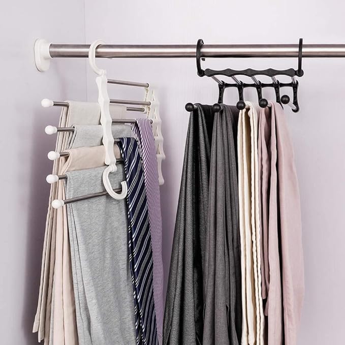 Foldable Smart Cloth Hanger For Wardrobe-5 in 1