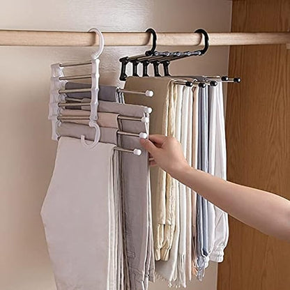 Foldable Smart Cloth Hanger For Wardrobe-5 in 1