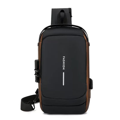Anti Theft Cross Body Sling Bag with USB Charging Port & Waterproof Design