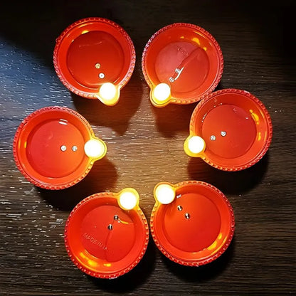 LED Light Water Sensor Diyas for Home Decor, Ambient Lights, (Pack of 6/12/18/24/36)