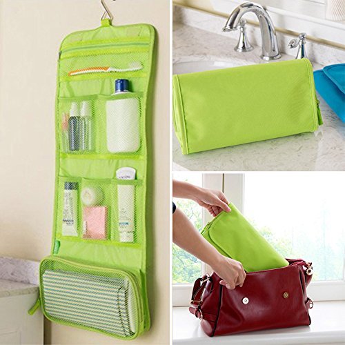 Travel Waterproof Portable Hanging Toiletry Bag Women Cosmetic Organizer Pouch Hanging Cute Wash Bags Makeup Bag Professional (Multicolour)