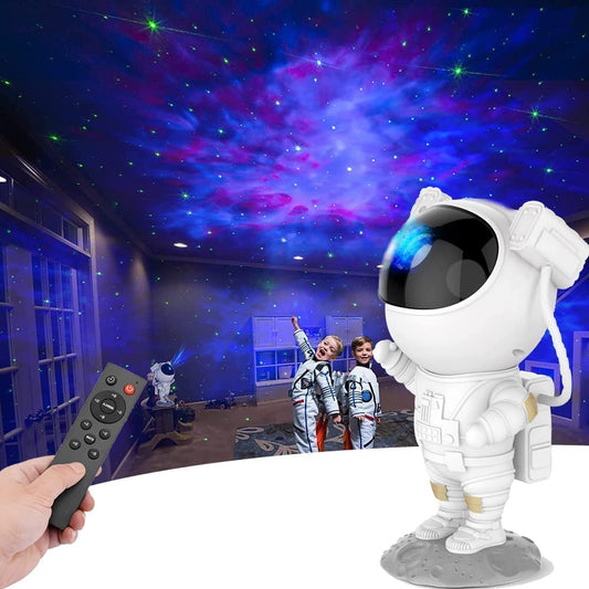 Astronaut Galaxy Projector with Remote Control 360° Adjustable Timer Kids Astronaut Nebula Night Light for Gifts, Baby Adults Bedroom, Gaming Room, Home and Party (Corded Electric)